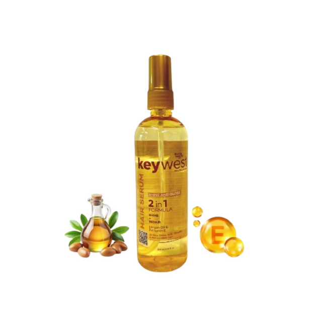 Keywest Professional Shine & Gloss Hair Serum 2in1 Formula Shine + Repair Hover Image