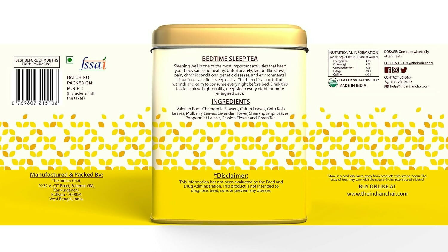 The Indian Chai – Bedtime Sleep Tea