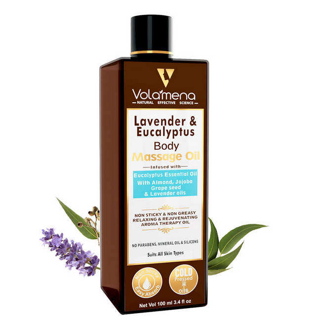 Volamena Lavender & Eucalyptus Body Massage Oil Hover Image