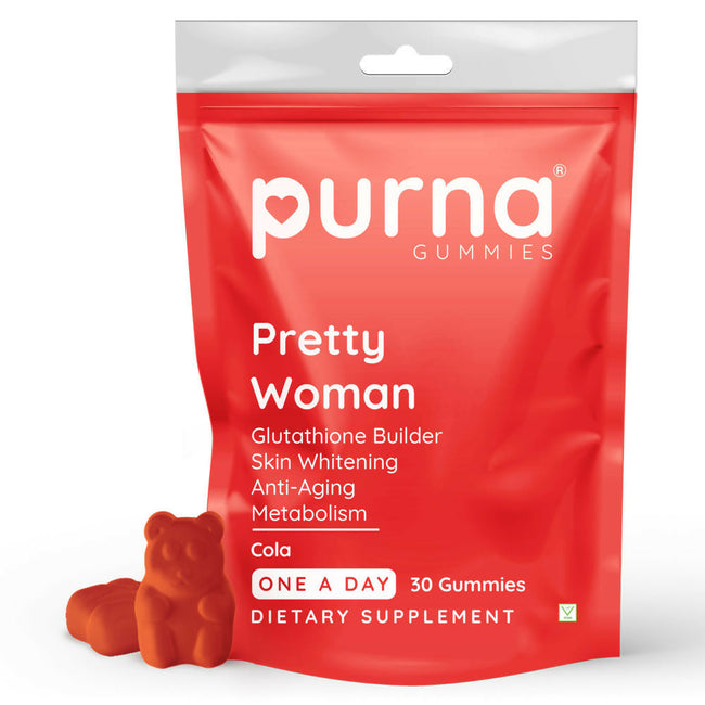 Purna Gummies Glutathione Cola Flavour Gummies for Skin Brightening Hover Image