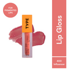 Type Beauty Light Up Lip Luster - Influencer 400