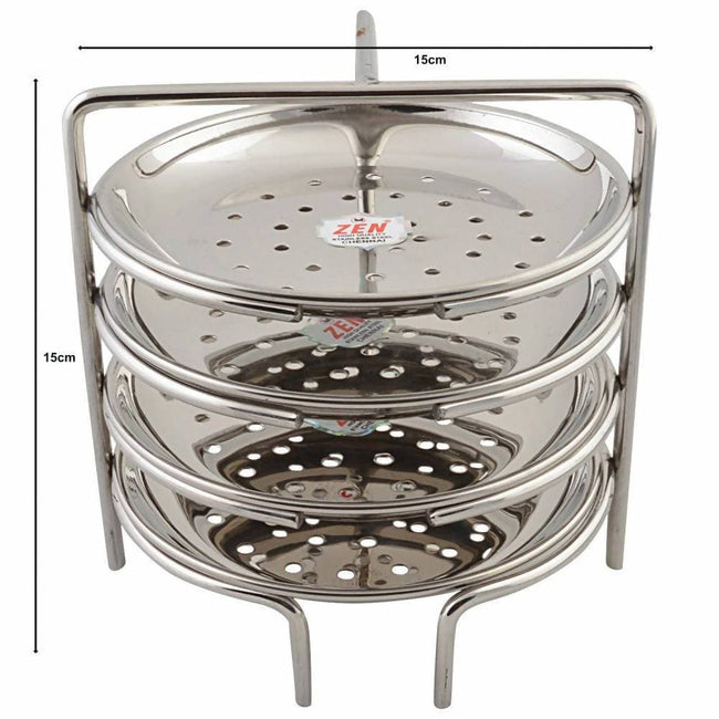 Jain Stainless Steel Small Idiappam Stand - 4 Plates Main Image
