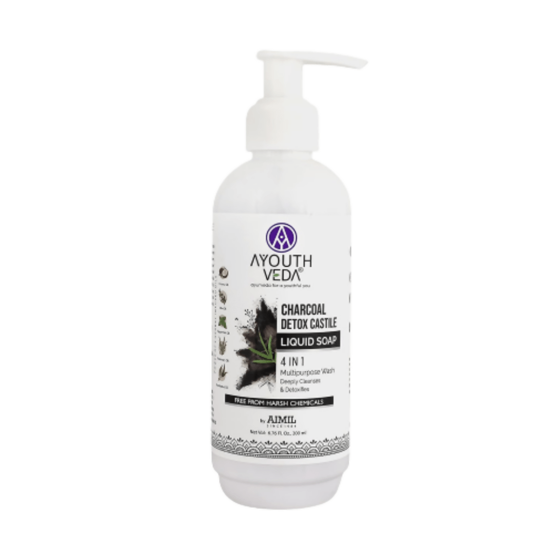 Ayouthveda Charcoal Detox Liquid Castile Soap