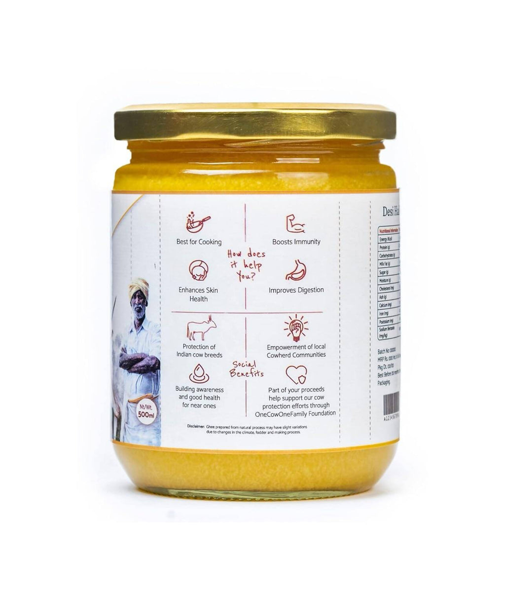 Kudej Desi Hallikar Cow A2 Ghee | Organic Desi Gir Cow Ghee |  Made From Grass Fed Cow's Milk