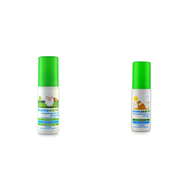 Mamaearth Nourishing Hair Oil & Mineral Based Sunscreen Hover Image
