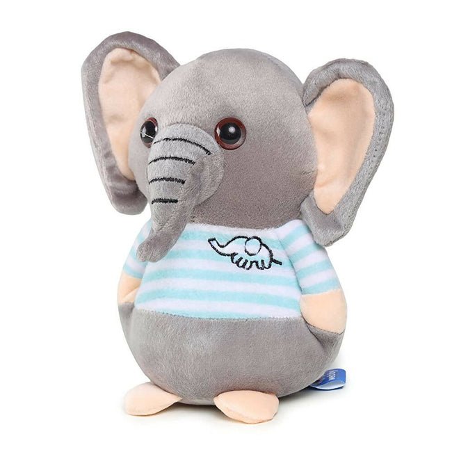 Webby Soft Animal Plush Elephant Toy 20cm-Blue Main Image