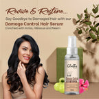 Globus Remedies Damage Control Hair Serum, For Frizzy Hair, Smoothens Rough Ends, Adds Instant Shine,100ml