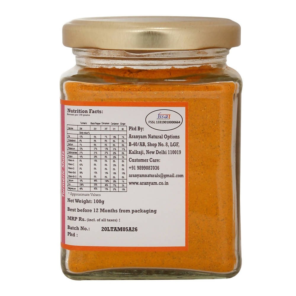 Aranyam Lakadong Turmeric Black Pepper, Cinnamon, Cardamon & Ginger