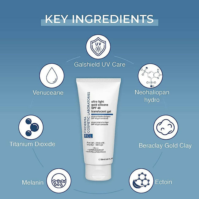 FCL Ultra Light Gold Silicone SPF 40 Translucent Gel Main Image