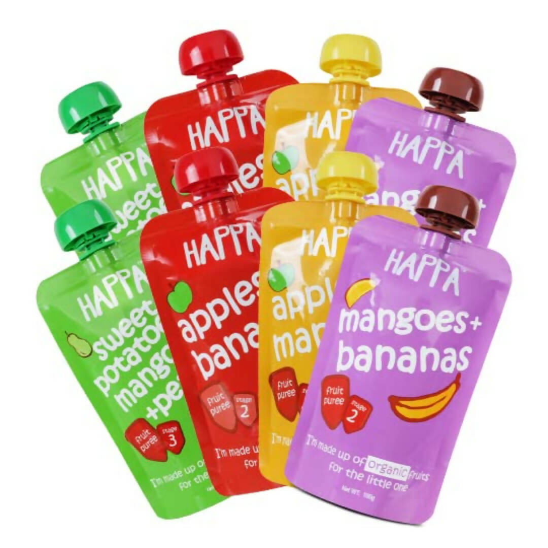 Happa Organic Food for Little one, Fruit Puree Combo