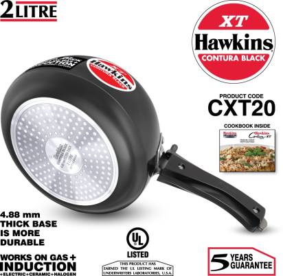 Hawkins Contura Black XT 2 L Induction Bottom Pressure Cooker (CXT20)