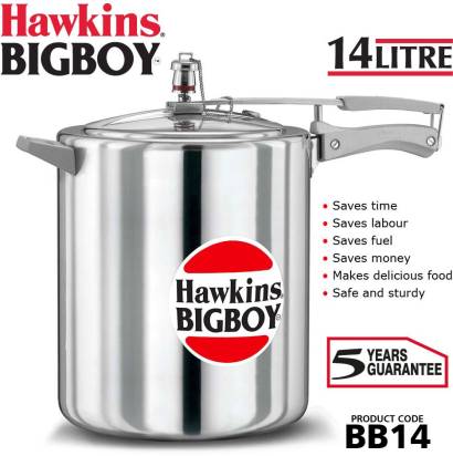 Hawkins Bigboy 14 L Pressure Cooker Aluminium (BB14) Main Image