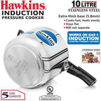 Hawkins Stainless Steel 10 L Induction Bottom Pressure Cooker