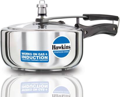 Hawkins Stainless Steel 3 L Induction Bottom Pressure Cooker (HSS3W) Hover Image