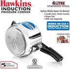 Hawkins Stainless Steel 4 L Induction Bottom Pressure Cooker (HSS40)