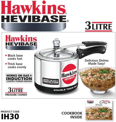 Hawkins Hevibase 3 L Induction Bottom Pressure Cooker (IH30)