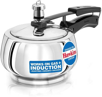 Hawkins Stainless Steel Contura 1.5 L Induction Bottom Pressure Cooker (SSC15) Hover Image