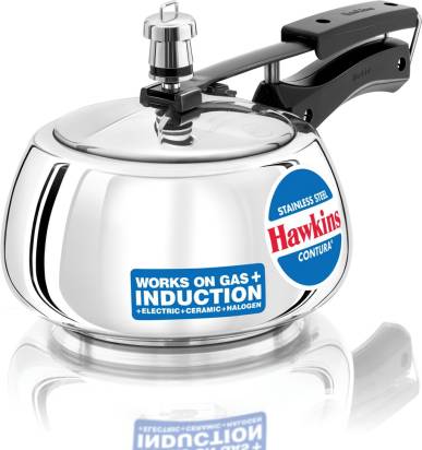 Hawkins Stainless Steel Contura 2 L Induction Bottom Pressure Cooker (SSC20) Hover Image