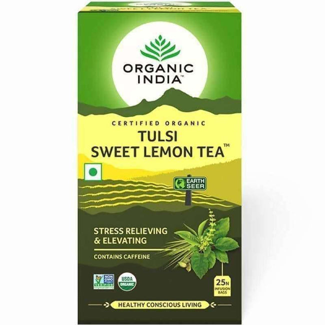 Organic India Tulsi Sweet Lemon Tea 25 Tea Bags Hover Image