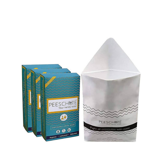 Peeschute Medi Unisex Pocket Sized Toilet Bag (Pack of 3) Main Image