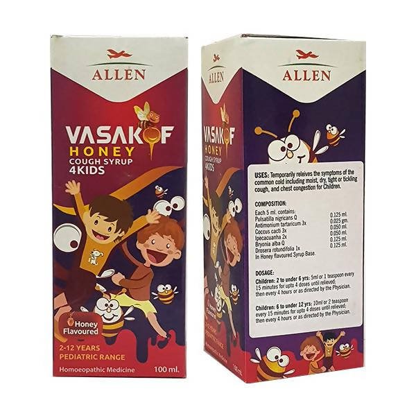 Allen Homeopathy Vasakof Honey Cough Syrup 4Kids Hover Image