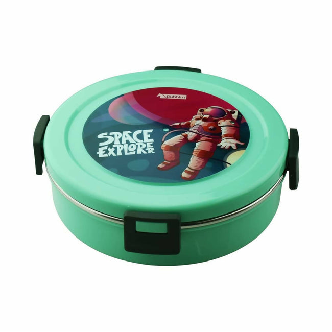 Dubblin Tweaty Stainless Steel Round Lunch Box Hover Image