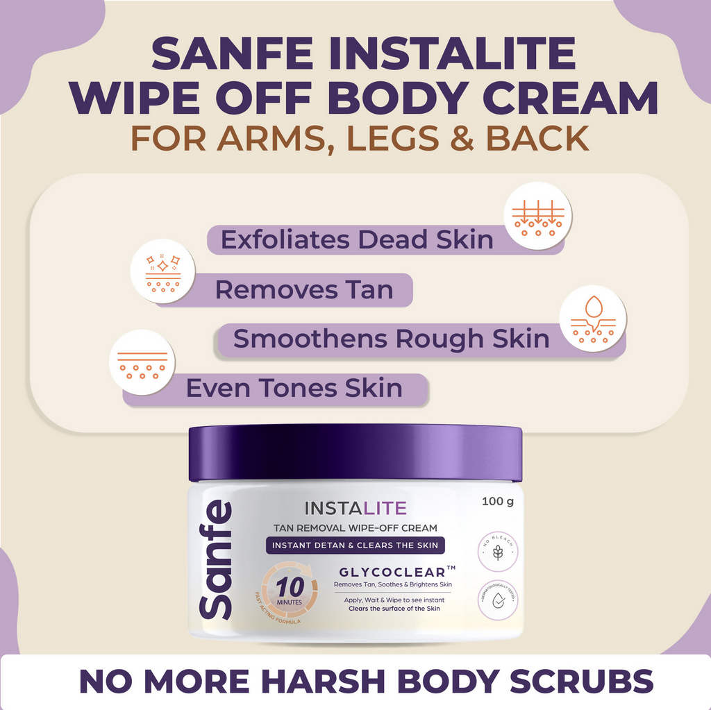 Sanfe Instalite Detan Wipe Off Body Cream