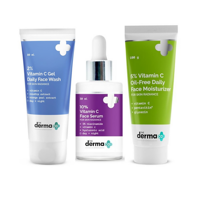 The Derma Co I-Beauty Glow CSM (Cleanser, Serum, Moisturizer) Combo Hover Image