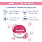 Vaseline Deep Moisture Lotion With Rosy Lip Tin For Moisturized Skin & Sheer Pink Tint