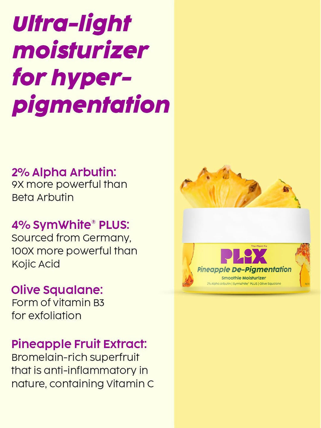 PLIX The Plant Fix Pineapple Pigmentation Skincare Regime Combo For Dark Spot Removal