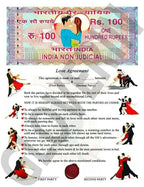 Gloverin Love Agreement Certificate With Permanent Pen Valentine’s Day Gifts