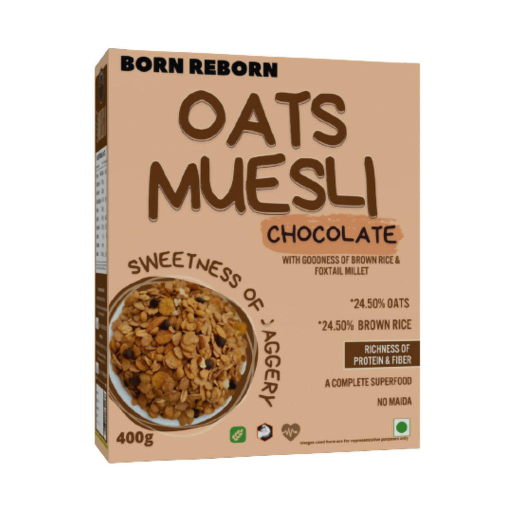 Born Reborn Chocolate Oats & Millets Muesli with Jaggery