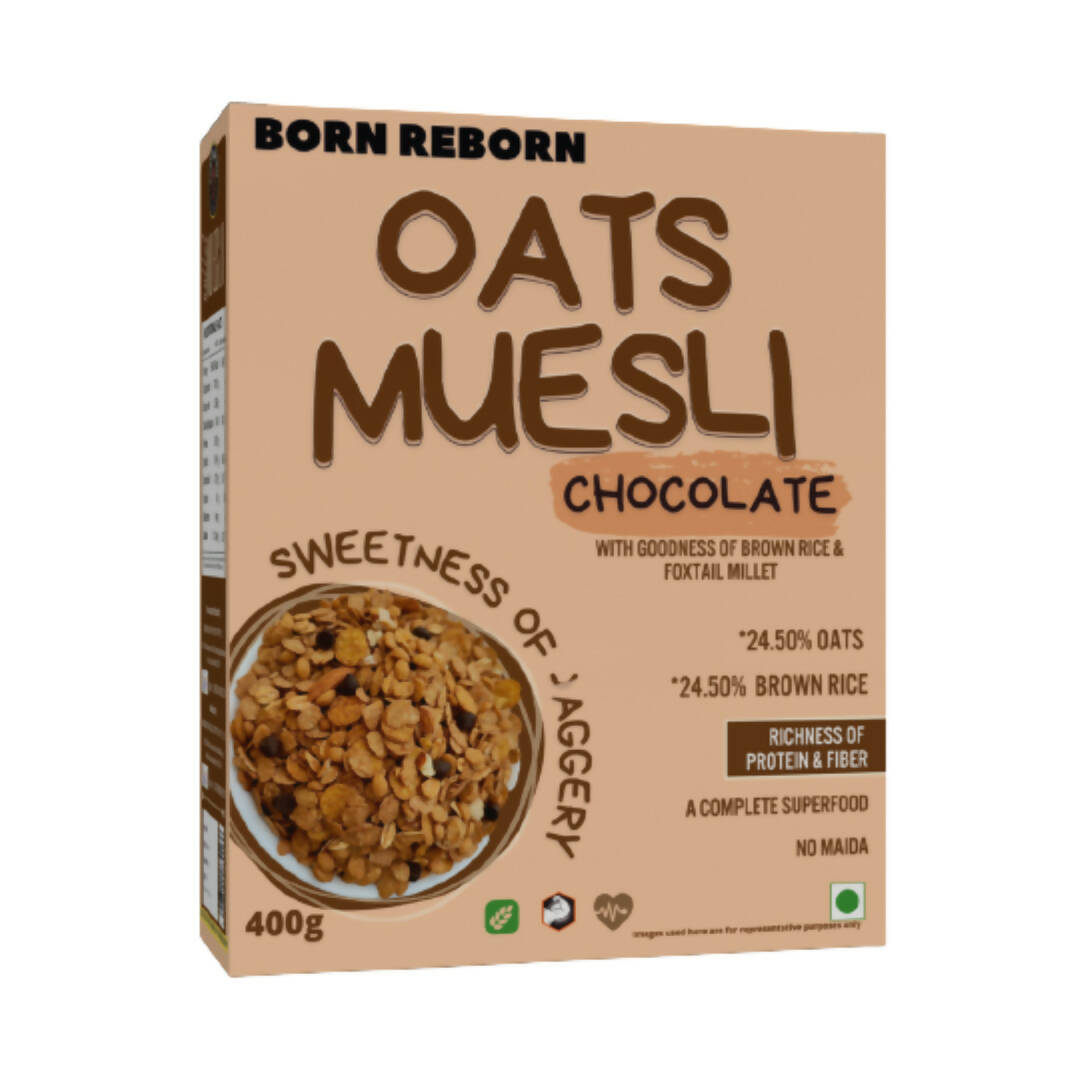 Born Reborn Chocolate Oats & Millets Muesli with Jaggery