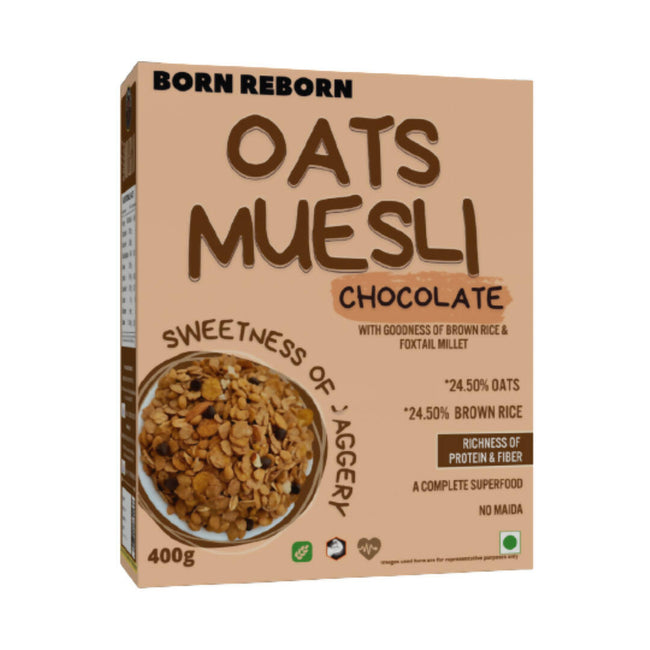 Born Reborn Chocolate Oats & Millets Muesli with Jaggery Hover Image