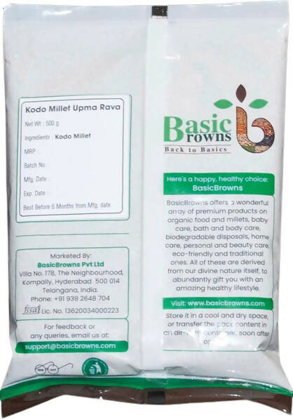 BasicBrowns Kodo Millet Upma Rava Main Image