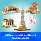 Webby 4 in 1 Young Designer ABS Toy Set for Kids (161 Pcs)