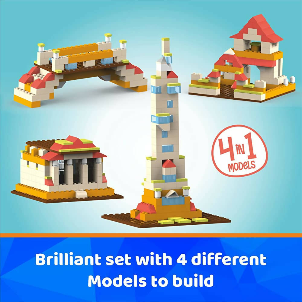 Webby 4 in 1 Young Designer ABS Toy Set for Kids (161 Pcs)