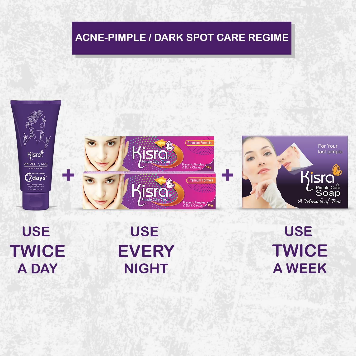 Kisra Ultimate Anti Acne - Pimple & Dark Spot Care Kit
