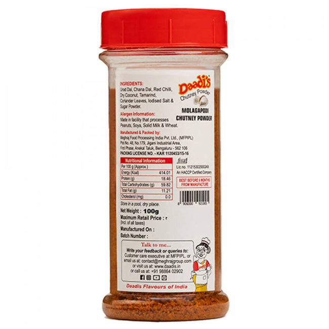 Daadi's Molagapodi Chutney Powder Main Image
