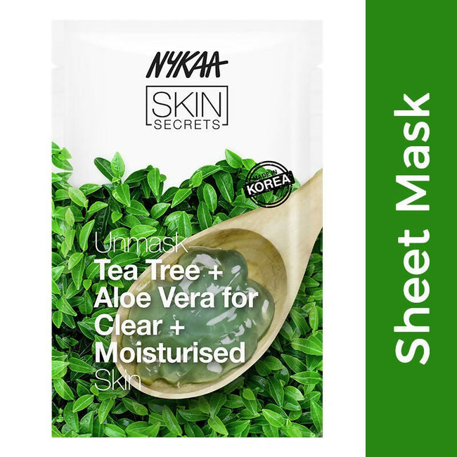 Nykaa Skin Secrets Indian Rituals Tea Tree + Aloe Vera Sheet Mask For Clear & Moisturised Skin Main Image