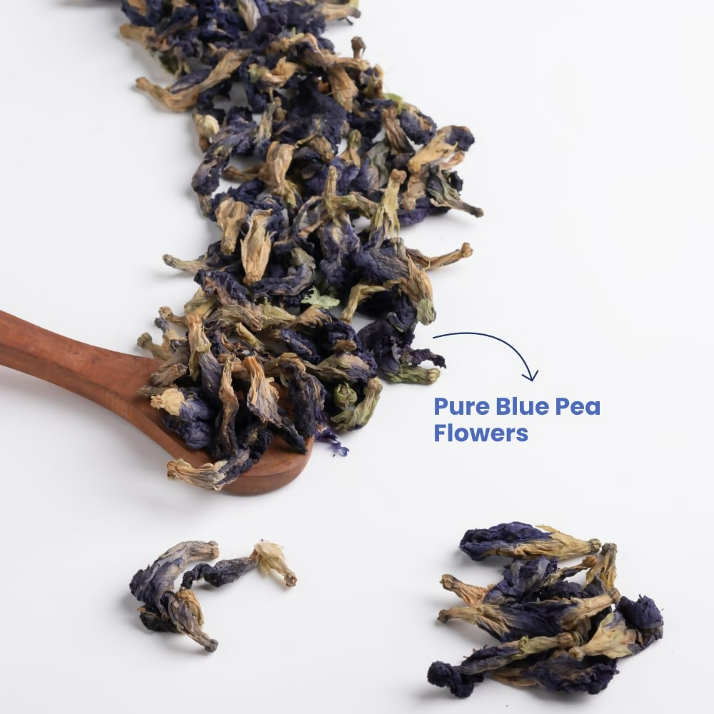 Tea Trunk Blue Pea Flowers Natural Anti-Oxidant Butterfly Pea Flower Tisane Green Tea