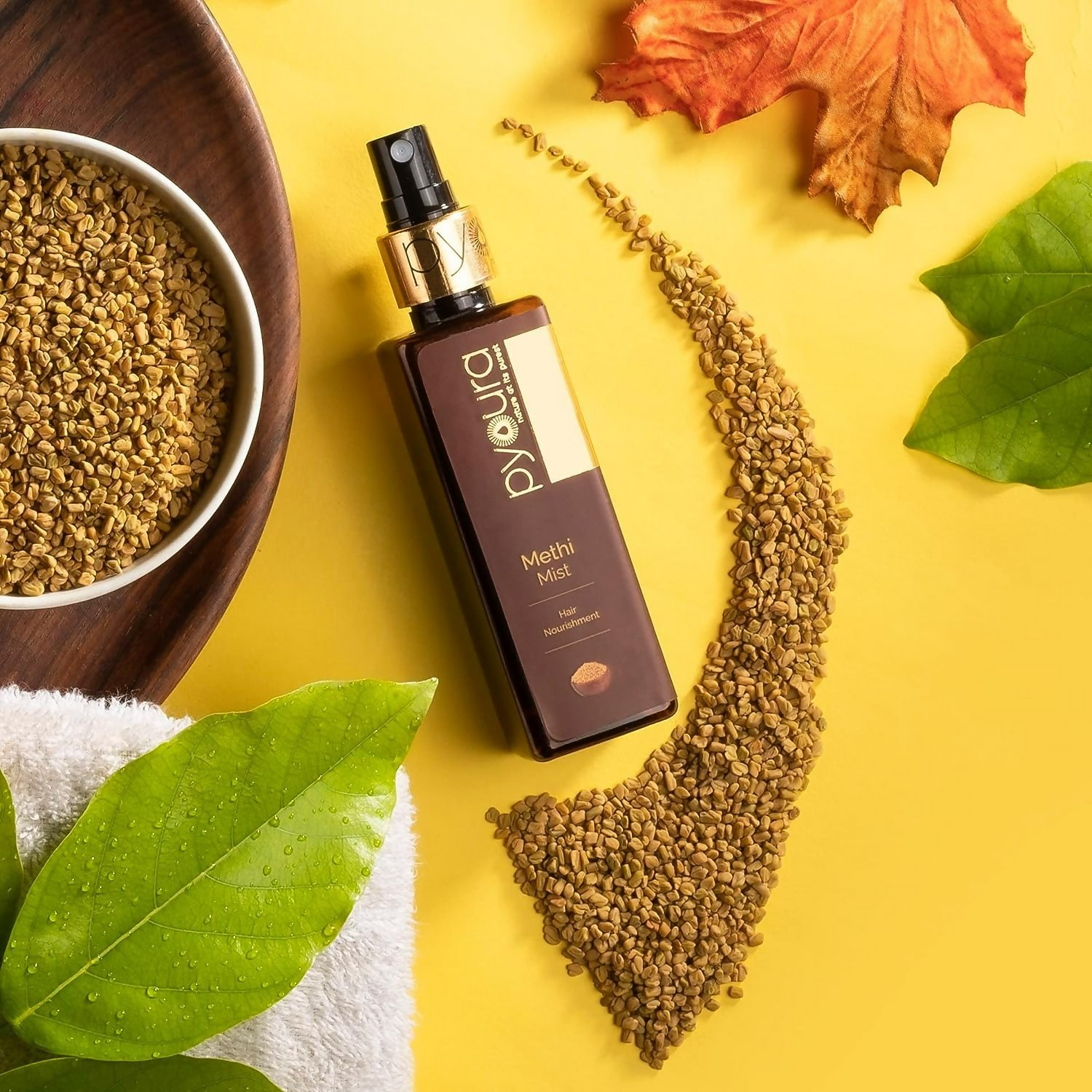 Pyoura Methi Hair Serum Mist Anti-Frizz Non-sticky & Non-greasy Hair Serum For Soft & Shiny Hair