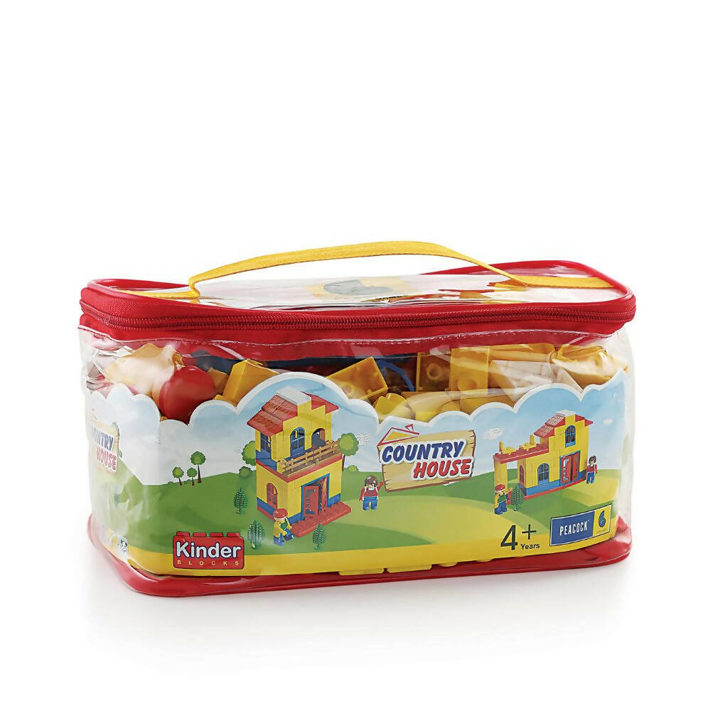 Peacock Learning & Educational Building Interlocking Blocks Set For Kids - Country House