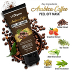 LA Organo Papaya Hydrating Face Gel with Alovera & Vit-E & Arabica Coffee Peel Off Mask Combo