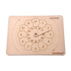 Kraftsman 24 Hour And Minutes Clock Learning Puzzle Board | Color Kit Included