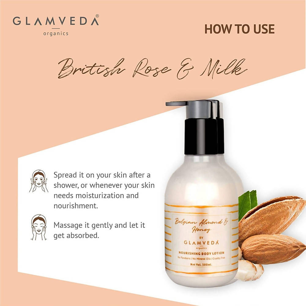 Glamveda Belgian Almond & Honey Nourishing Body Lotions