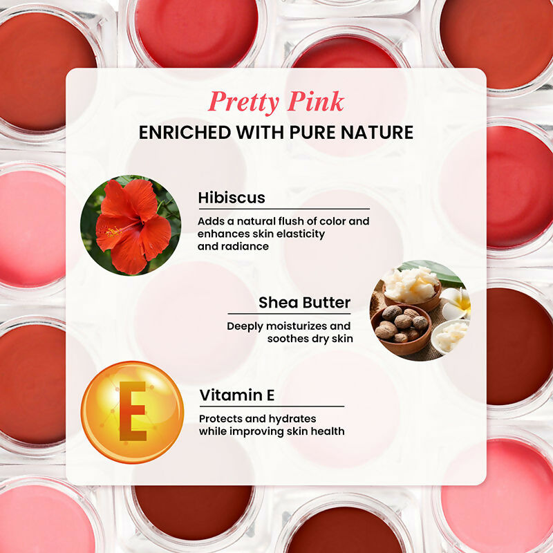 The Skin Story 100% Natural Lip Cheek Eye Tint Ayurvedic Hibiscus Moisturizing Glow - Pretty Pink