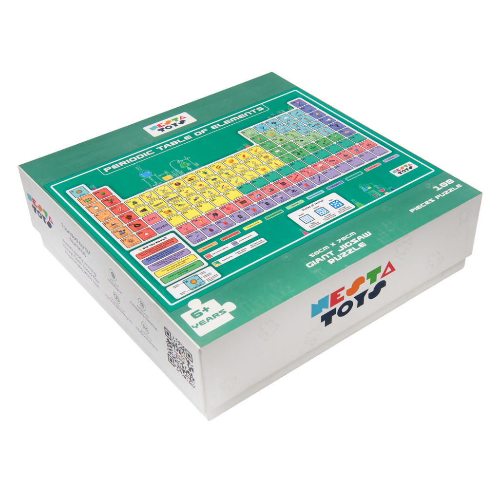 Nesta Toys Periodic Table of Elements Jigsaw Puzzle for Kids, Jumbo Floor Puzzle, Educational Toy (6+ Years)