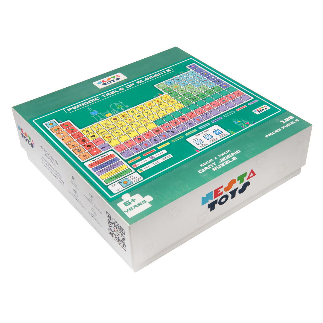Nesta Toys Periodic Table of Elements Jigsaw Puzzle for Kids, Jumbo Floor Puzzle, Educational Toy (6+ Years)
