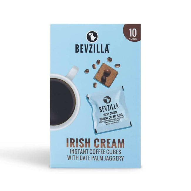 Bevzilla Instant Coffee Cubes Pack with Organic Date Palm Jaggery - Irish Cream Hover Image